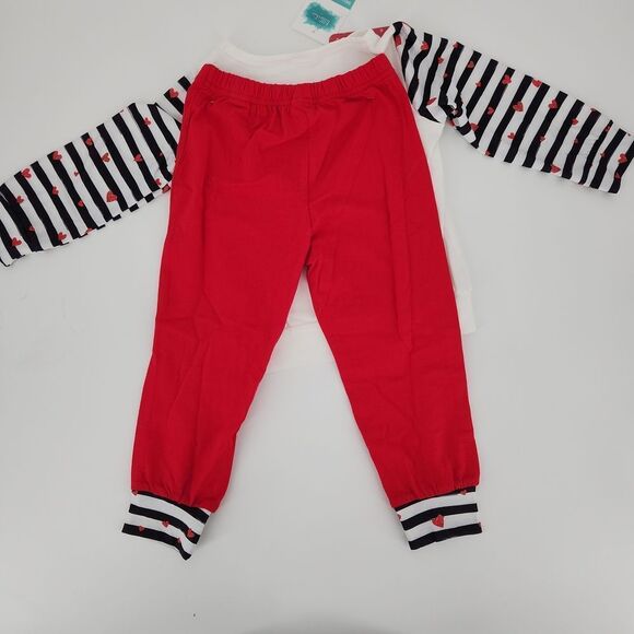 BABY Girl TicTacToe Valentine's Day Heart Jogger Set - Picture 4 of 6